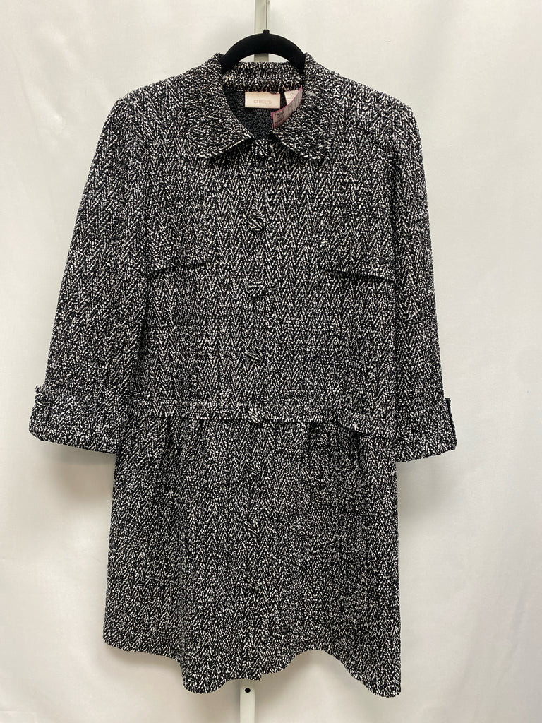 Chico's Size Chico's 2 (Large) Black Heather Jacket/Outerwear