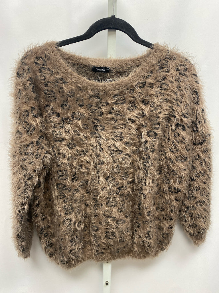 Verty Size M/L Brown animal Long Sleeve Top