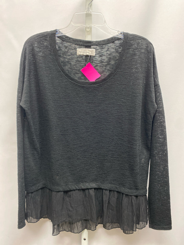 Abercrombie Size Medium Black Long Sleeve Top