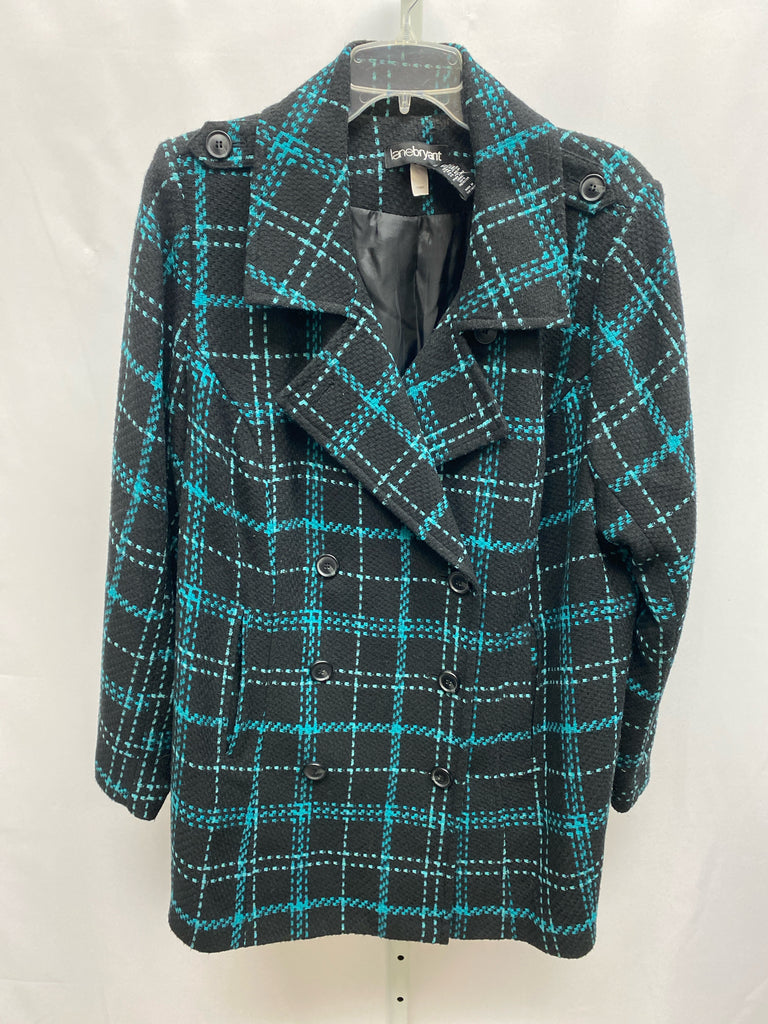 Size 22/24 Lane Bryant Black Plaid Jacket/Outerwear