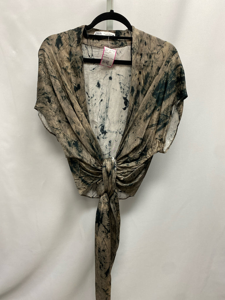 Zara Size Large Gray/Black Cardigan