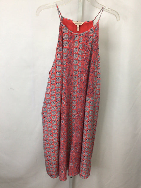 Rebecca Taylor Size 10 Red Print Sleeveless Dress