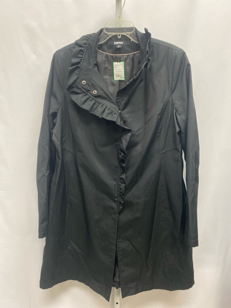 DKNY Size XL Black Jacket/Outerwear