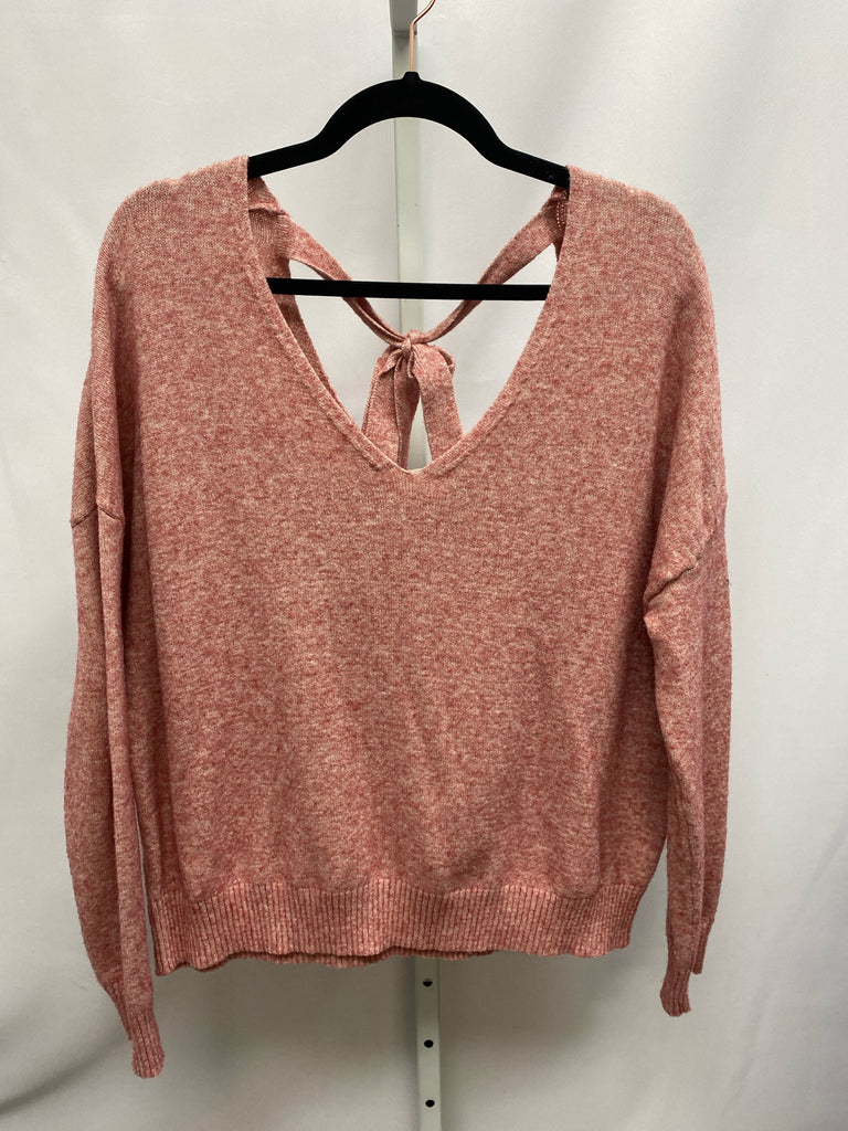 Lumiere Size Medium Pink Long Sleeve Sweater