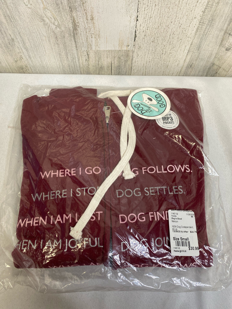 Dog is Good Size Small Maroon Hoodie