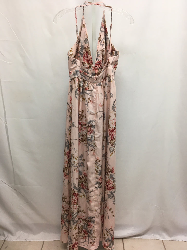 Shein Size Medium Pink Floral Maxi Dress