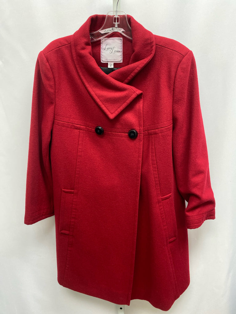 Size 12 Larry Levine Burgundy Coat