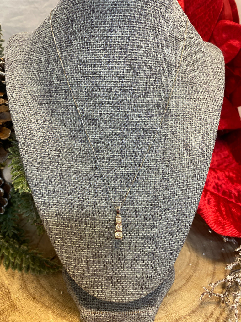 Silver 14kt gold necklace