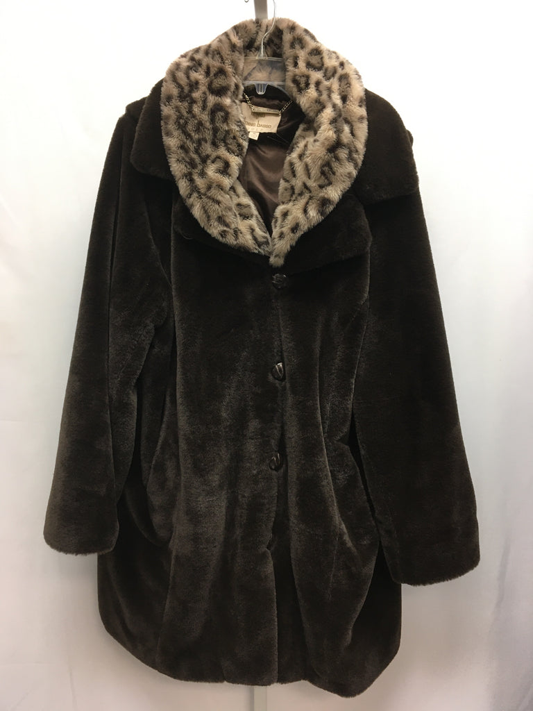 Dennis Basso Size 3X Brown Coat