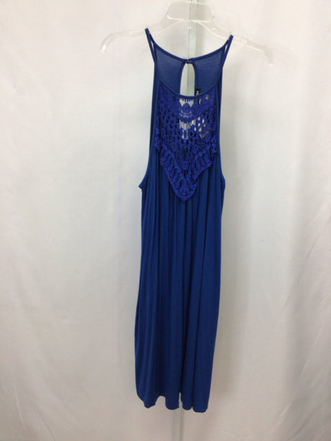 Size Large Heimish U.S.A. Blue Sleeveless Dress