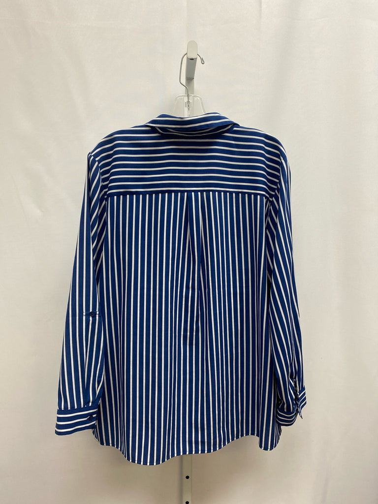 Notations Size XL Blue/White Long Sleeve Top