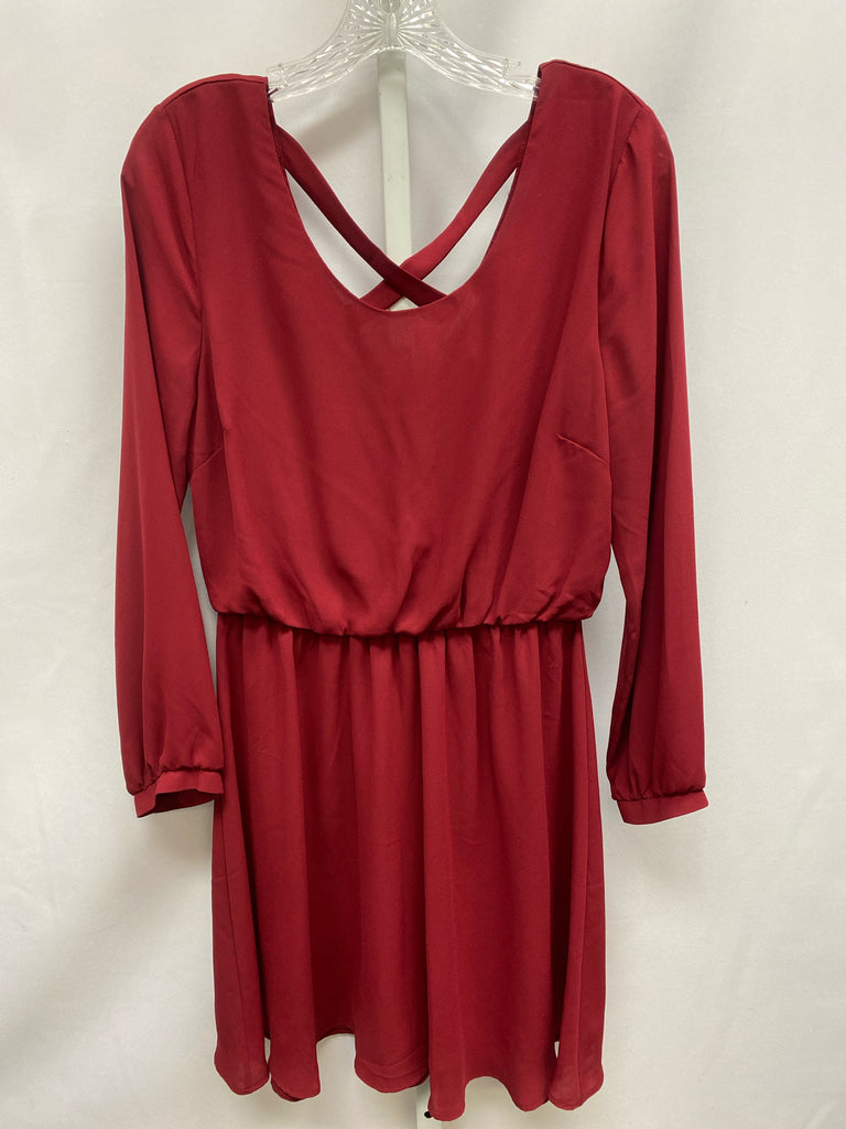 Miami Size 1 Red Long Sleeve Dress