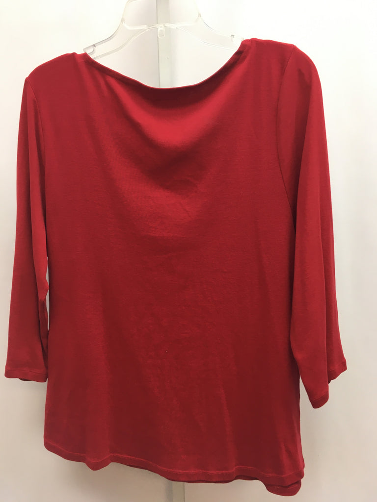 Charter Club Size XL Red 3/4 Sleeve Top