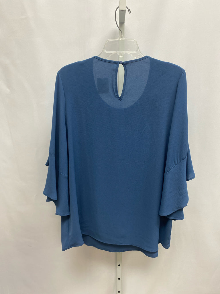 Pleione Size Large Blue 3/4 Sleeve Top