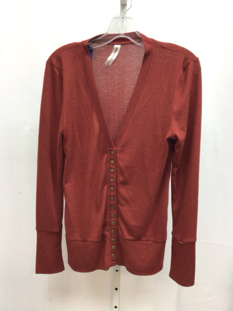 Zenana Outfitters Size Medium Rust Cardigan