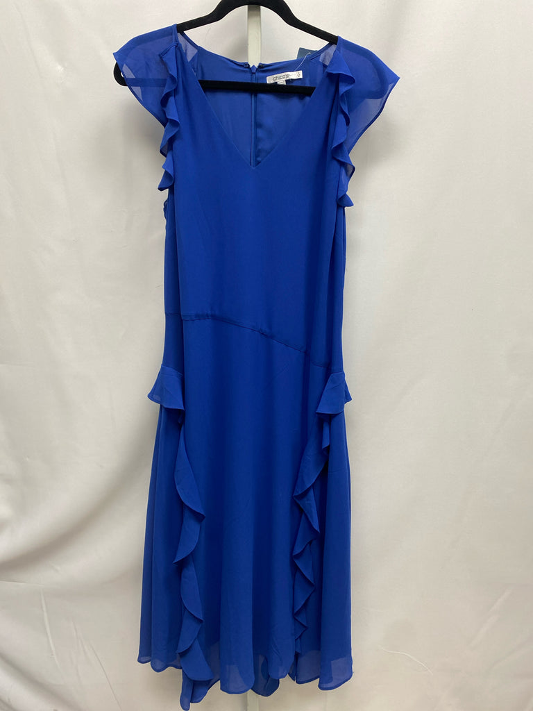 Chico's Size 12 Blue Sleeveless Dress