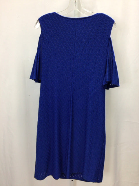 Size 16 Blue Cold Shoulder Dress