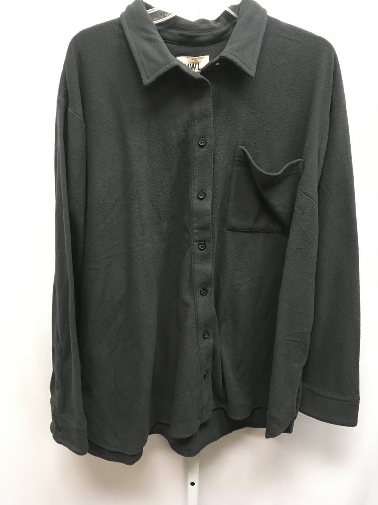 madewell Size 2X Charcoal Long Sleeve Top