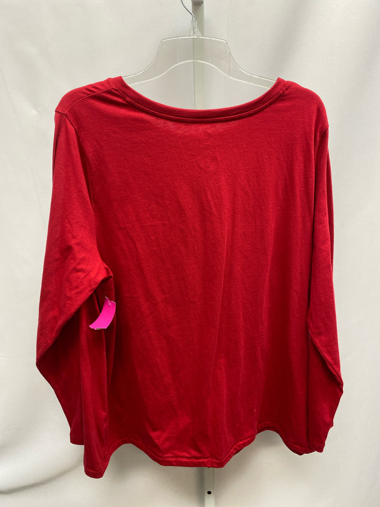 Sonoma Size 1X Red Holiday Themed Top