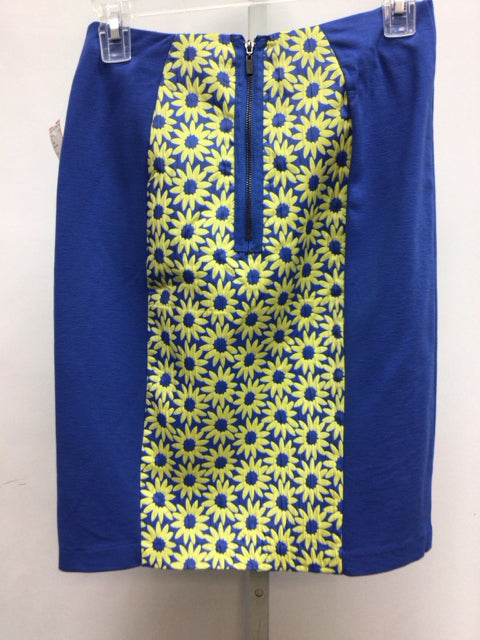Size XS kensie Blue/Yellow Skirt