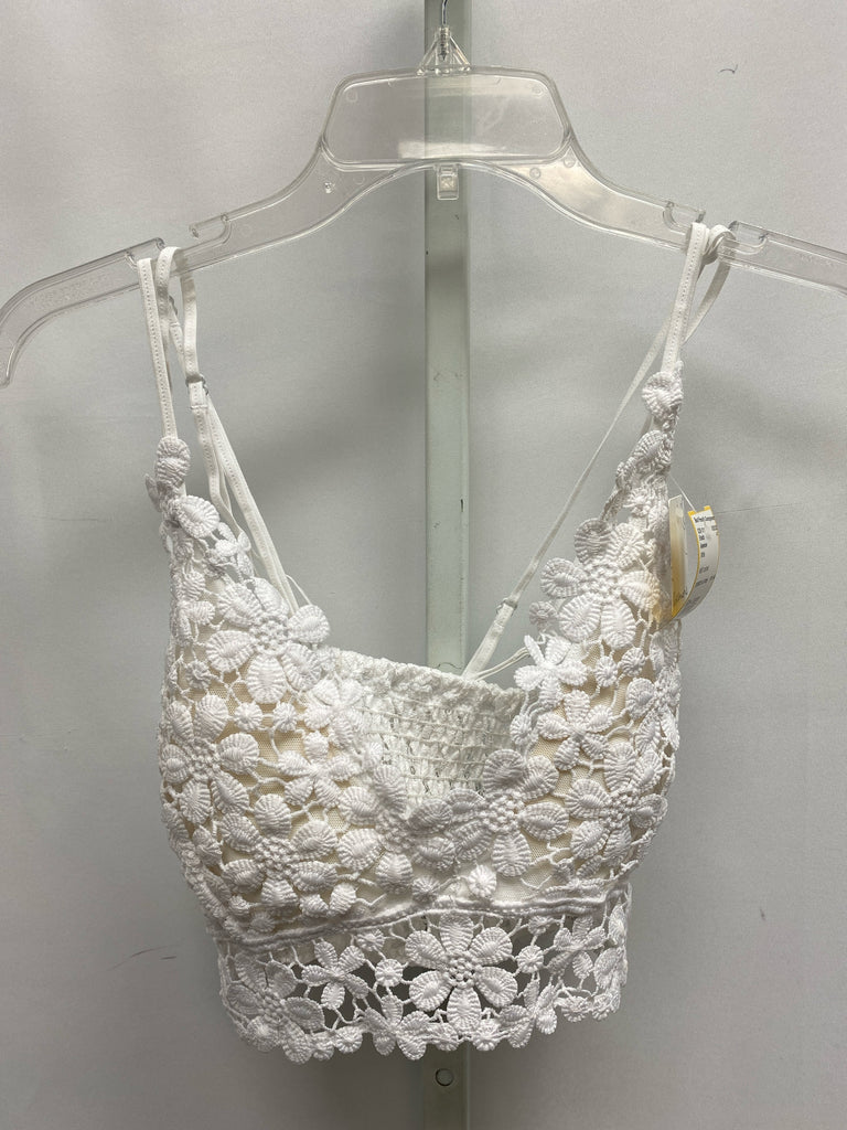 Size Large Anemone White Bralette
