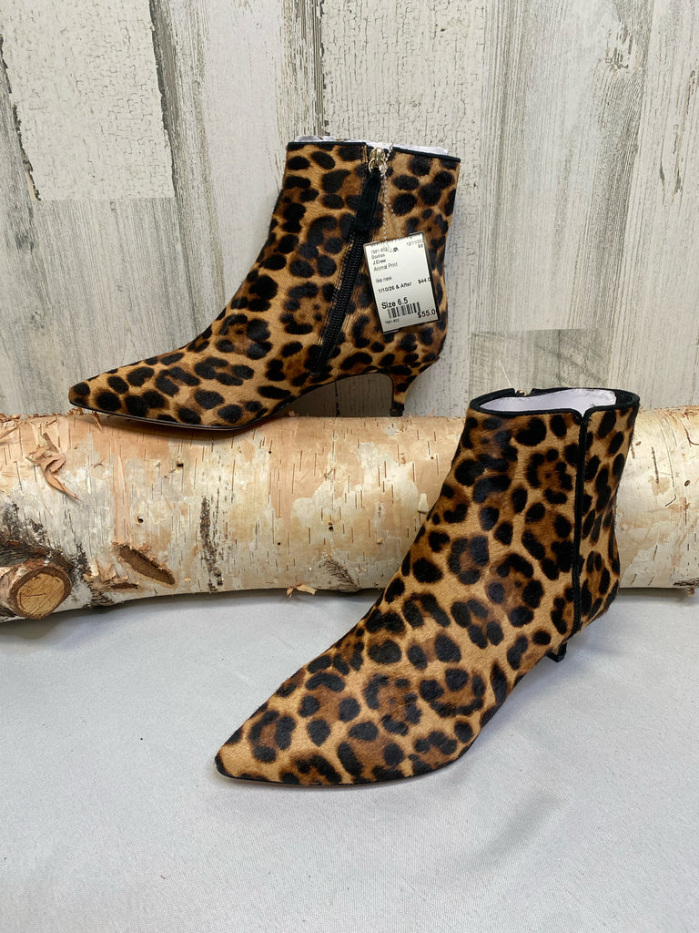 J.Crew Size 6.5 Animal Print Booties