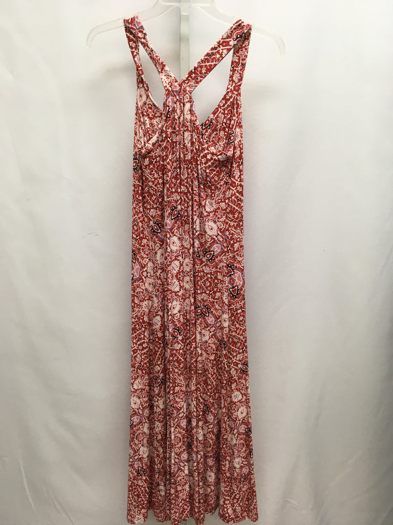 Size XS artisan Red/Cream Sleeveless Dress