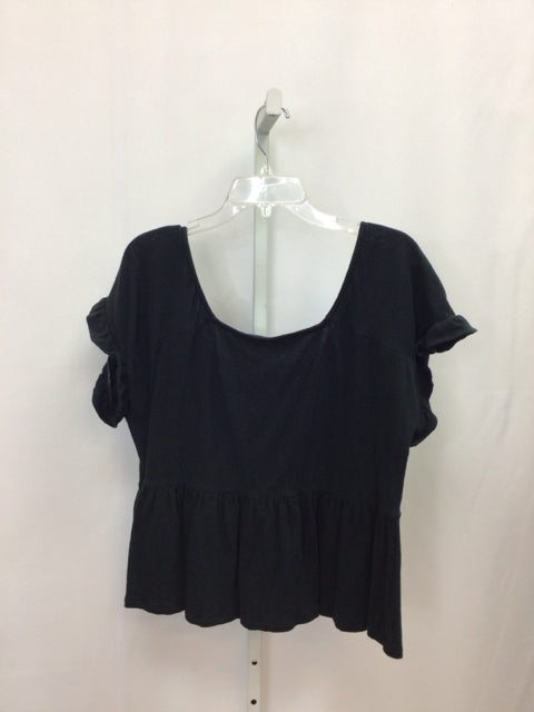 madewell Size Large Black Short Sleeve Top