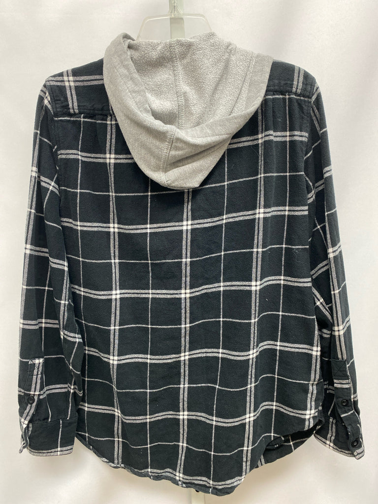 Pacsun Black Plaid Junior Top