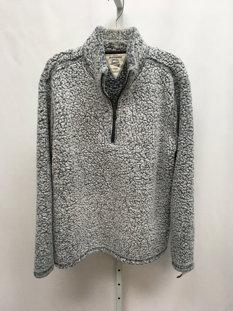 Weatherproof Size XLarge White/Gray Long Sleeve Top