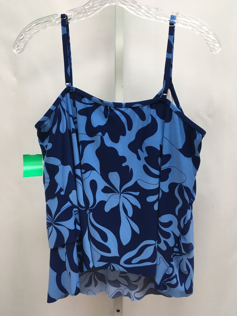Size XL Blue Print Swimsuit Top Only