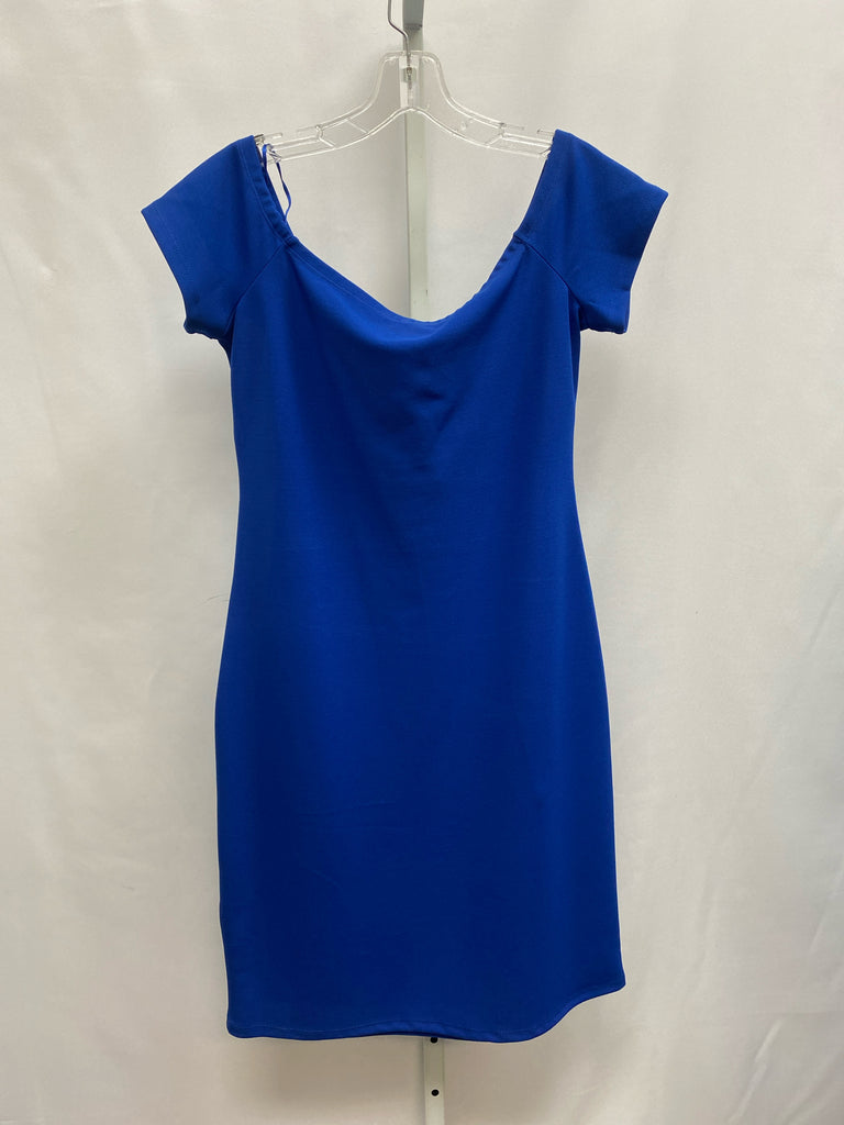 Size 12 bebe Royal Blue Short Sleeve Dress