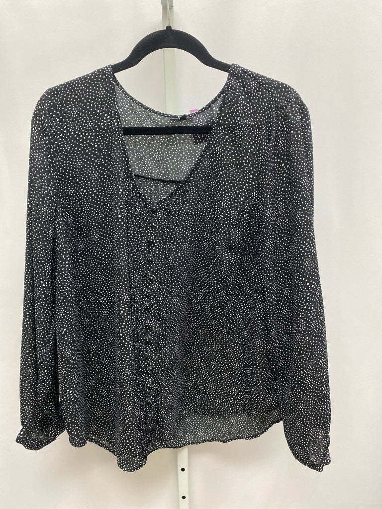 Torrid Size 1X Black Print Long Sleeve Top