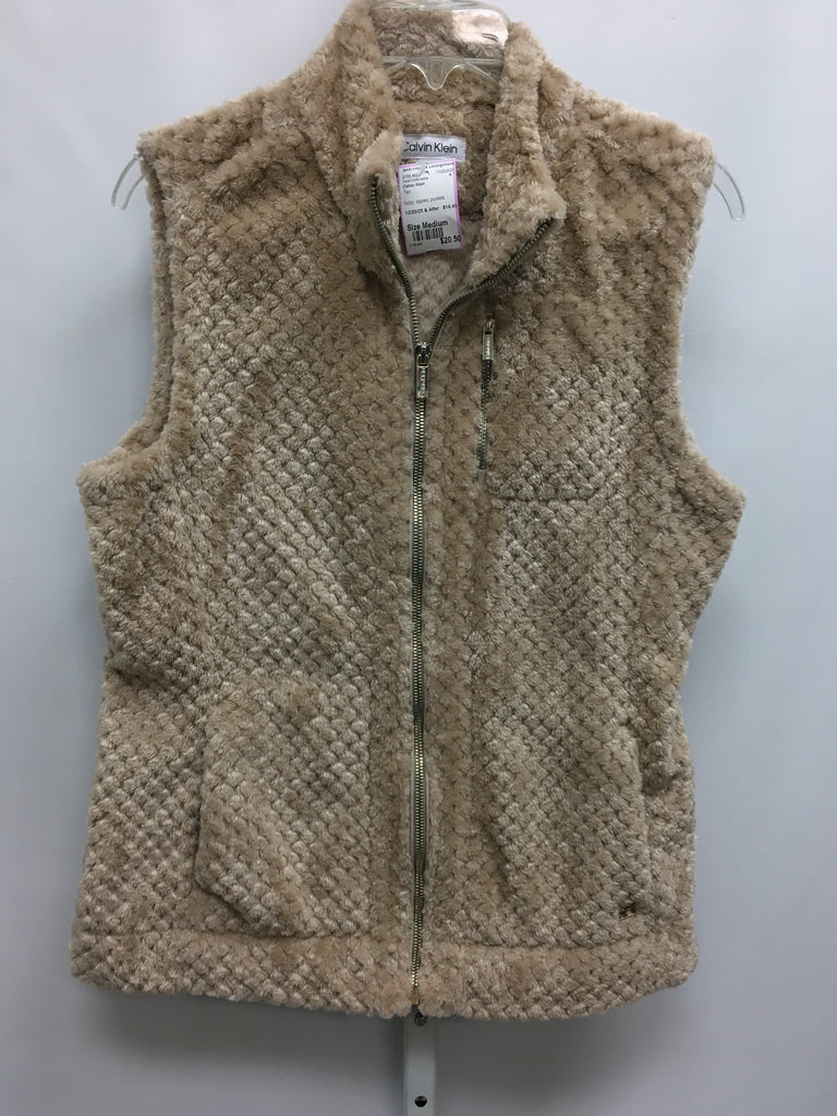 Calvin Klein Size Medium Tan Vest/Outerwear