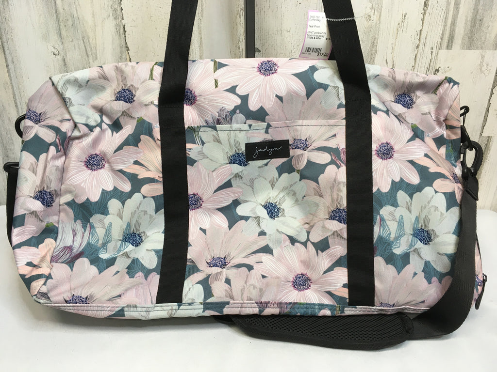 Teal Print Duffle Bag