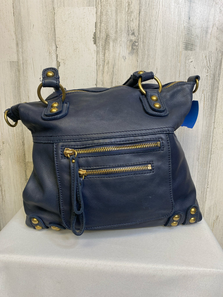 linea pelle Navy Handbag