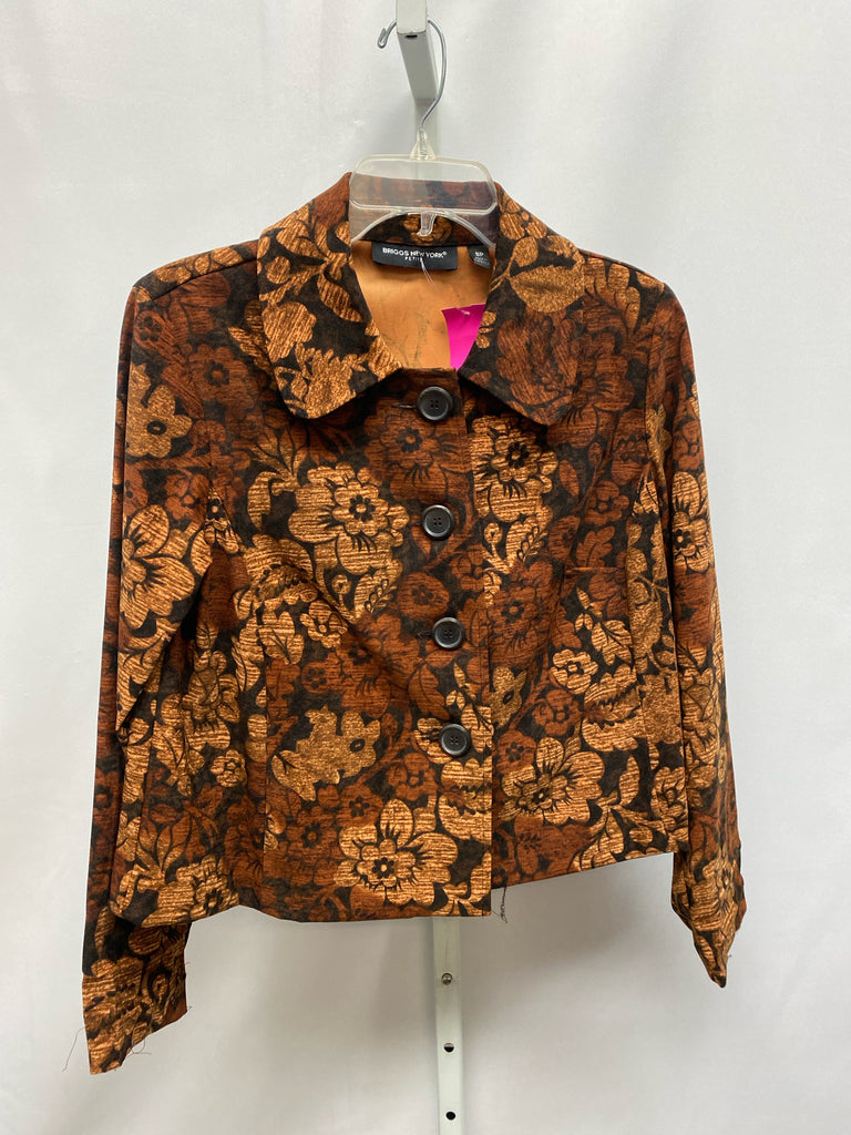 Briggs Size 8P Brown Print Jacket/Top