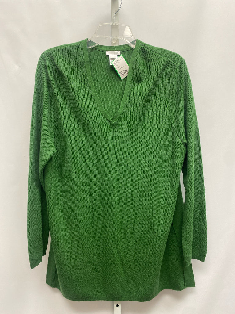 jjill Size Large Green Long Sleeve Tunic