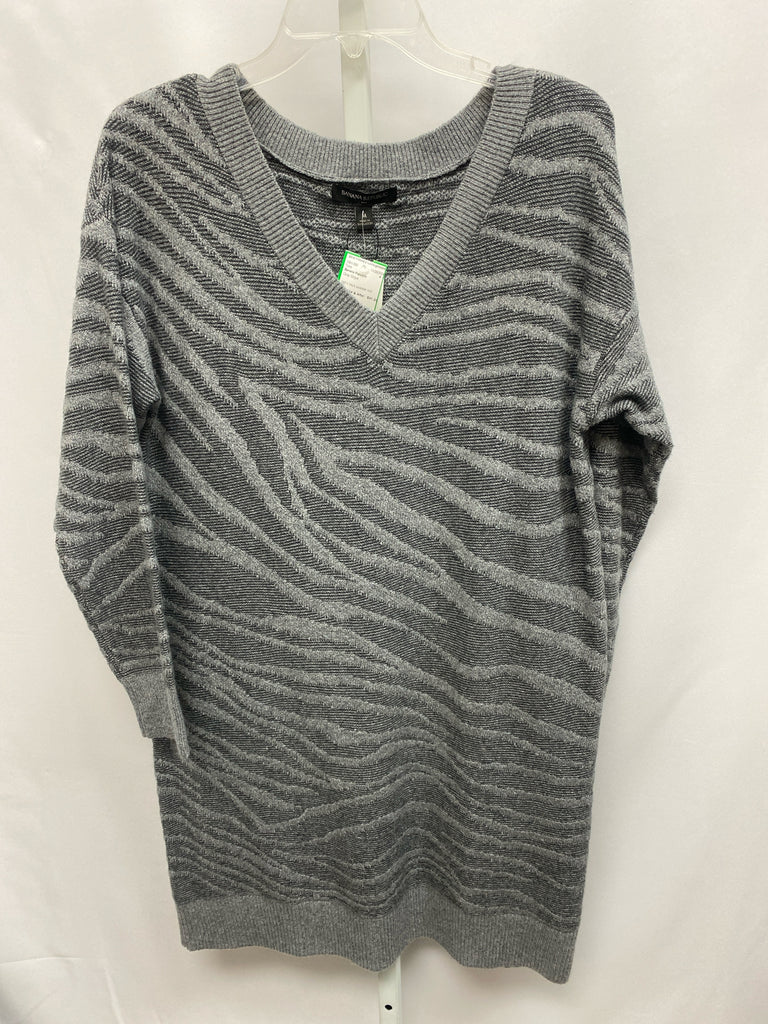 Banana Republic Size Medium Gray Stripe Tunic