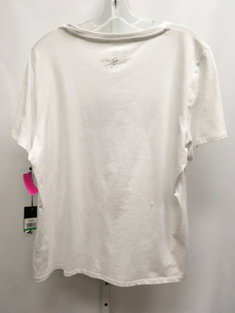 Karl Lagerfeld Size Large White Short Sleeve Top