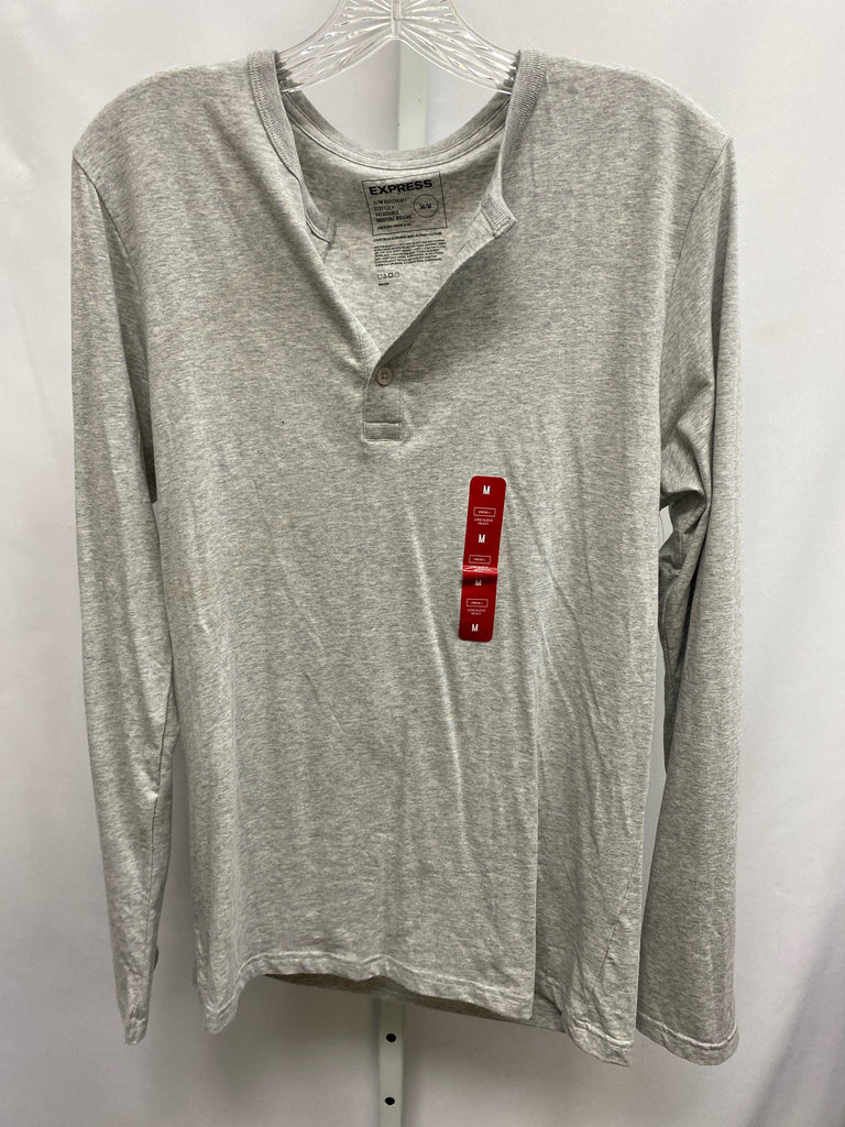 Express Size Medium Gray Heather Long Sleeve Top