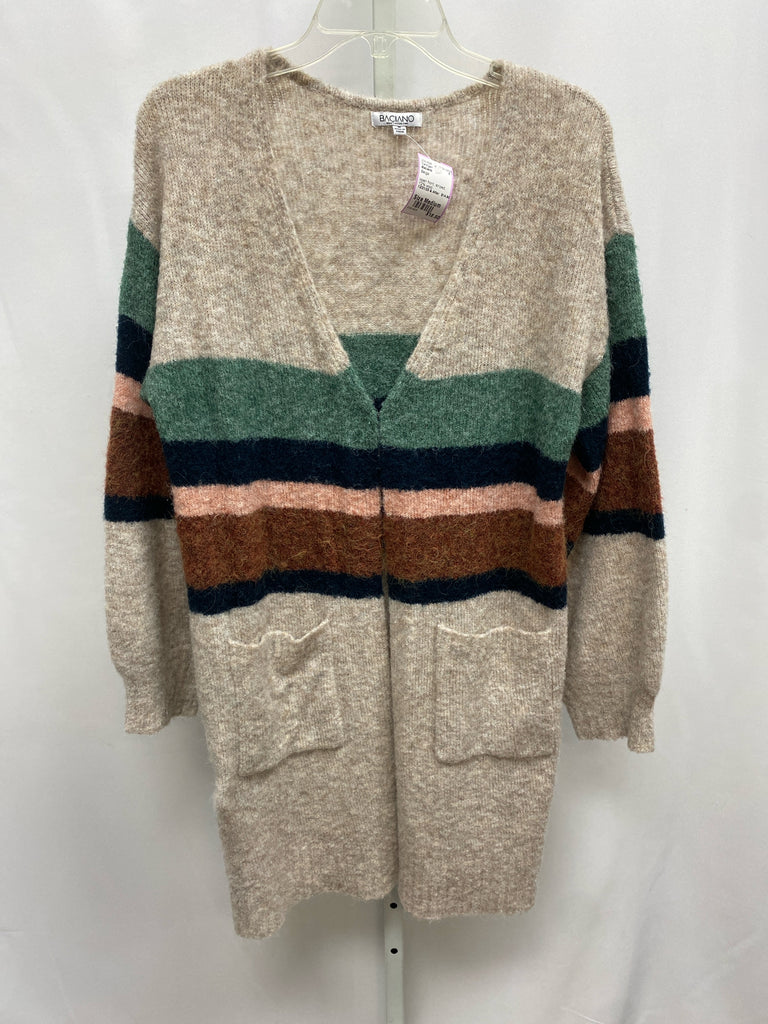 Baciano Size Medium Beige Cardigan