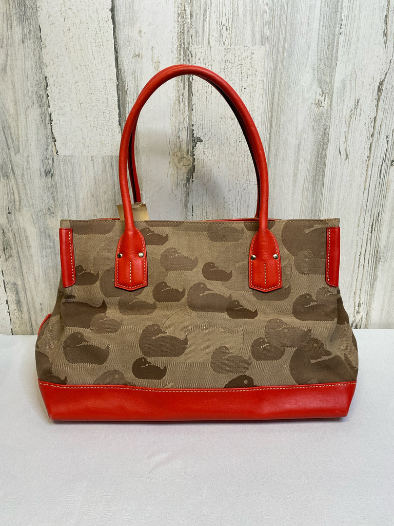 Dooney & Bourke Tan/Orange Designer Handbag
