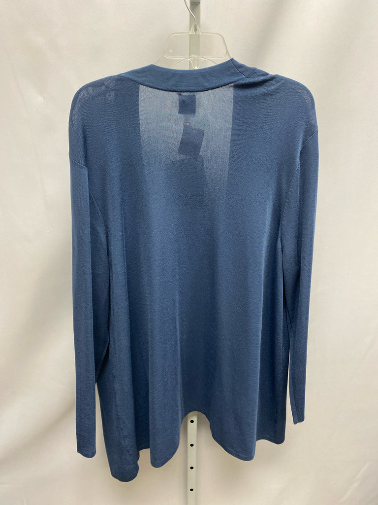 Anne Klein Size 3X Blue Cardigan