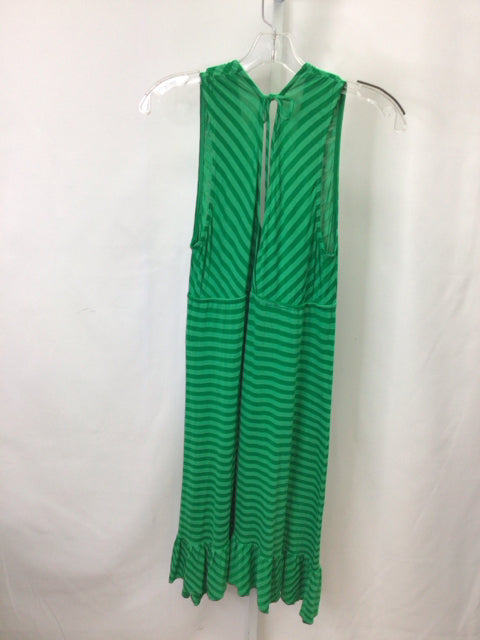 ella moss Size Large Green Stripe Sleeveless Dress