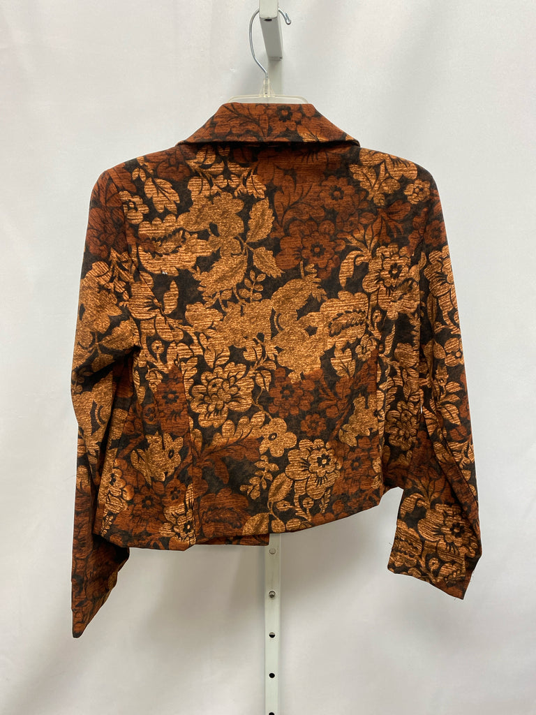 Briggs Size 8P Brown Print Jacket/Top