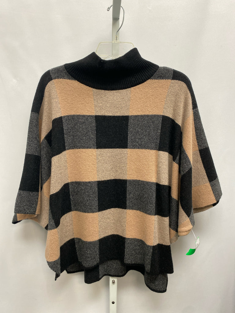 Size One Size Black/Brown 3/4 Sleeve Top