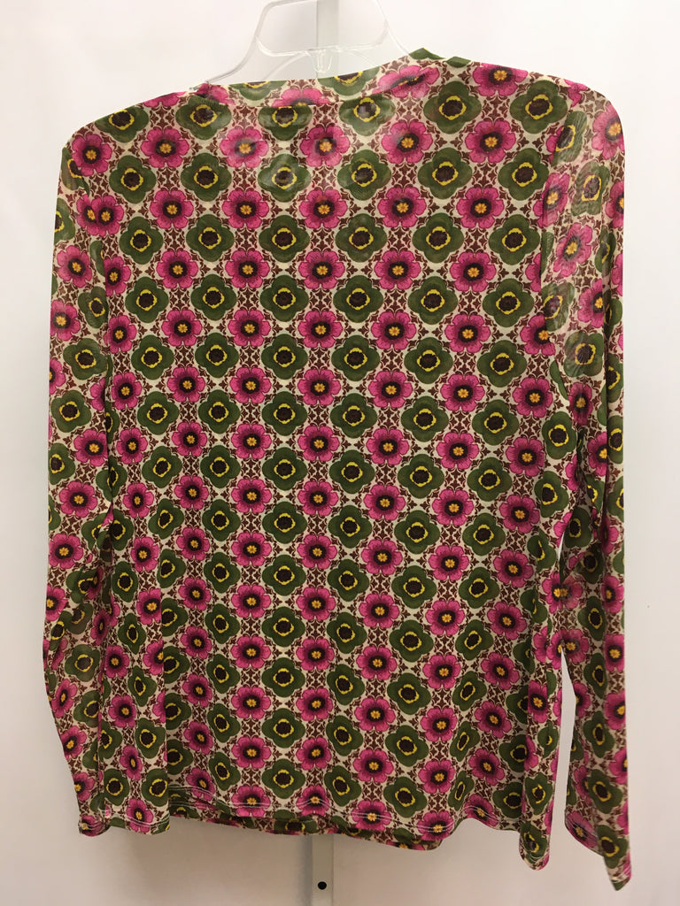 Inc Size XXL Pink/Green Long Sleeve Top
