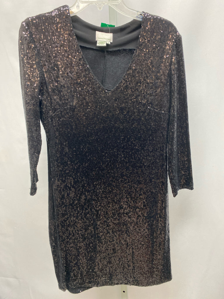 Size 10 Donna Morgan Black Long Sleeve Dress