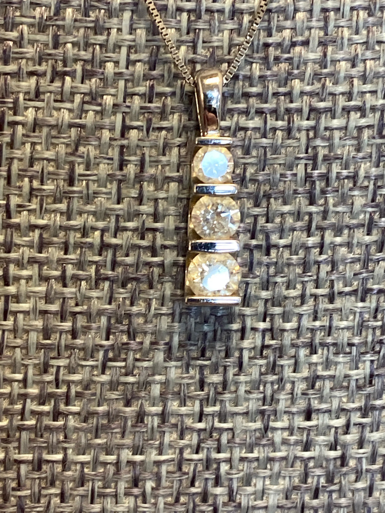 Silver 14kt gold necklace